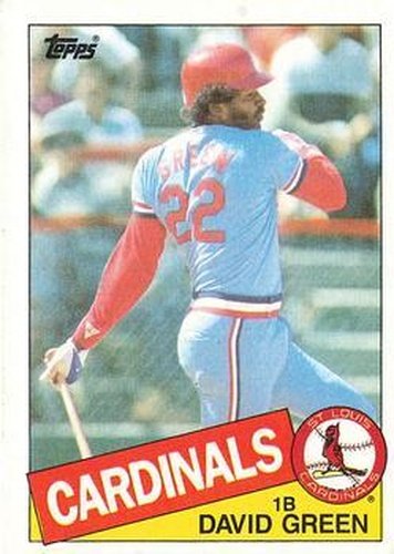 #87 David Green - St. Louis Cardinals - 1985 Topps Baseball