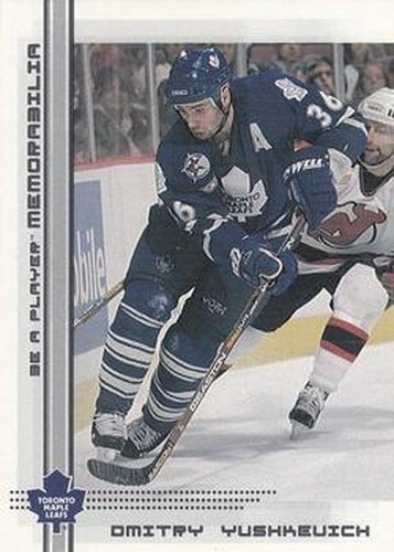 #87 Dimitri Yushkevich - Toronto Maple Leafs - 2000-01 Be a Player Memorabilia Hockey