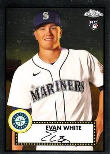 #87 Evan White - Seattle Mariners - 2021 Topps Chrome Platinum Anniversary Baseball