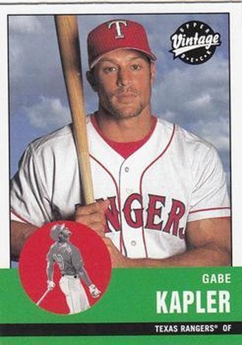 #87 Gabe Kapler - Texas Rangers - 2001 Upper Deck Vintage Baseball