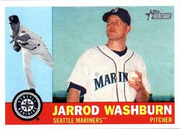 #87 Jarrod Washburn - Seattle Mariners - 2009 Topps Heritage Baseball
