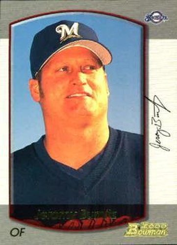 #87 Jeromy Burnitz - Milwaukee Brewers - 2000 Bowman Baseball
