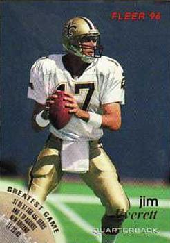 #87 Jim Everett - New Orleans Saints - 1996 Fleer Football