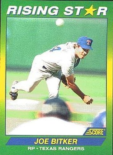#87 Joe Bitker - Texas Rangers - 1992 Score 100 Rising Stars Baseball