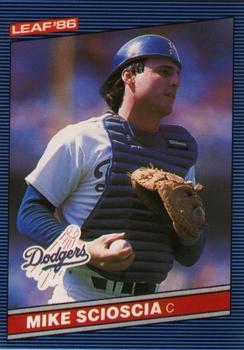 #87 Mike Scioscia - Los Angeles Dodgers - 1986 Leaf Baseball