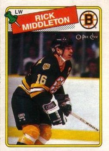 #87 Rick Middleton - Boston Bruins - 1988-89 O-Pee-Chee Hockey