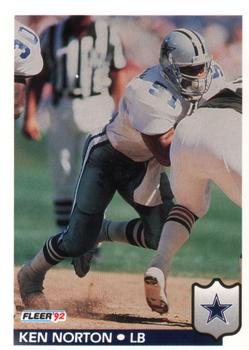#87 Ken Norton - Dallas Cowboys - 1992 Fleer Football