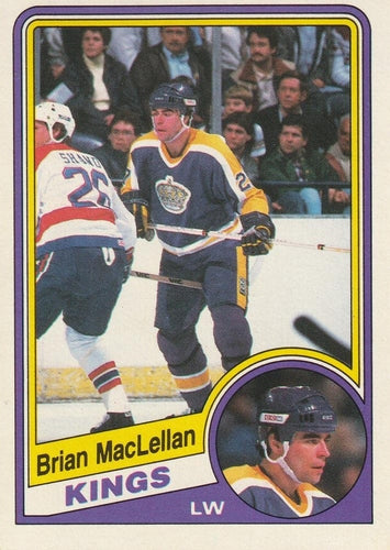 #87 Brian MacLellan - Los Angeles Kings - 1984-85 O-Pee-Chee Hockey