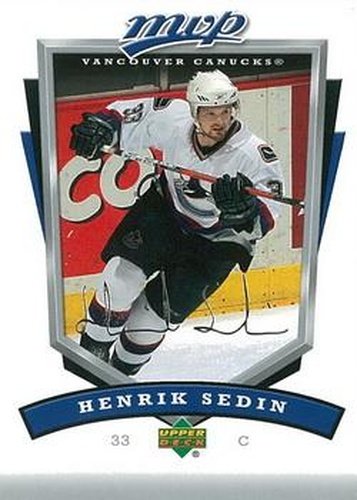 #287 Henrik Sedin - Vancouver Canucks - 2006-07 Upper Deck MVP Hockey
