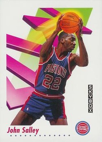 #87 John Salley - Detroit Pistons - 1991-92 SkyBox Basketball