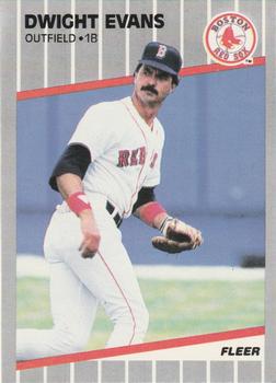 #87 Dwight Evans - Boston Red Sox - 1989 Fleer Baseball
