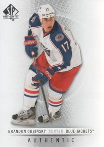 #87 Brandon Dubinsky - Columbus Blue Jackets - 2012-13 SP Authentic Hockey