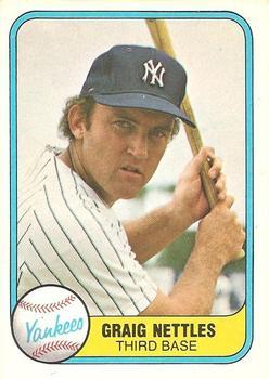 #87a Graig Nettles - New York Yankees - 1981 Fleer Baseball