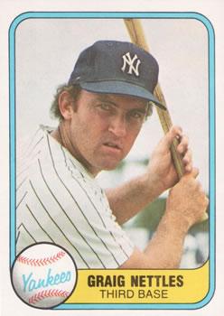 #87b Graig Nettles - New York Yankees - 1981 Fleer Baseball