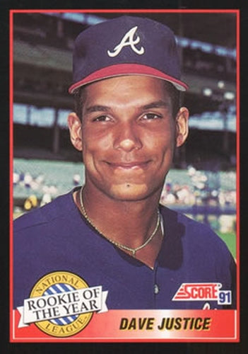 #880 Dave Justice - Atlanta Braves - 1991 Score Baseball