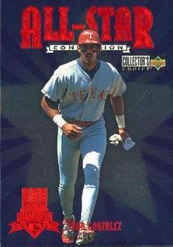 #14 Juan Gonzalez - Texas Rangers - 1997 Collector's Choice Baseball - All-Star Connection