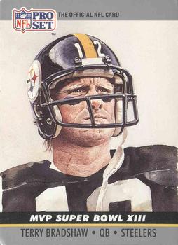 #13 Terry Bradshaw - Pittsburgh Steelers - 1990 Pro Set Football - Super Bowl MVP's