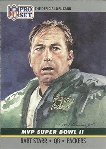 #2 Bart Starr - Green Bay Packers - 1990 Pro Set Football - Super Bowl MVP's