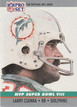 #8 Larry Csonka - Miami Dolphins - 1990 Pro Set Football - Super Bowl MVP's
