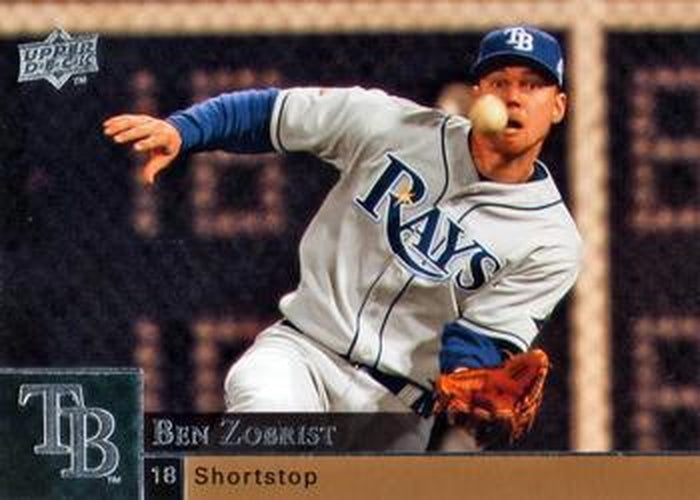 #888 Ben Zobrist - Tampa Bay Rays - 2009 Upper Deck Baseball