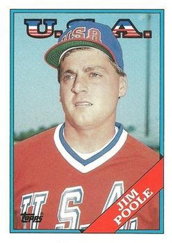 #88T Jim Poole - USA - 1988 Topps Traded Baseball