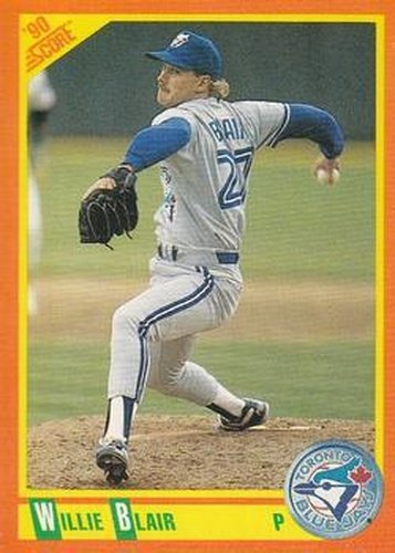 #88T Willie Blair - Toronto Blue Jays - 1990 Score Rookie & Traded Baseball