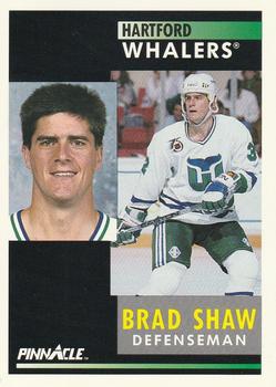 #88 Brad Shaw - Hartford Whalers - 1991-92 Pinnacle Hockey