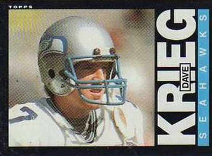 #388 Dave Krieg - Seattle Seahawks - 1985 Topps Football
