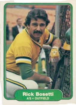 #88 Rick Bosetti - Oakland Athletics - 1982 Fleer Baseball