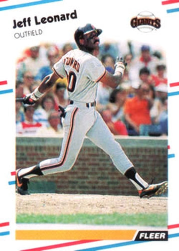 #88 Jeff Leonard - San Francisco Giants - 1988 Fleer Baseball