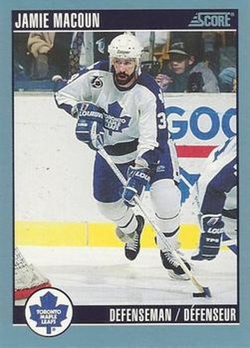 #88 Jamie Macoun - Toronto Maple Leafs - 1992-93 Score Canadian Hockey