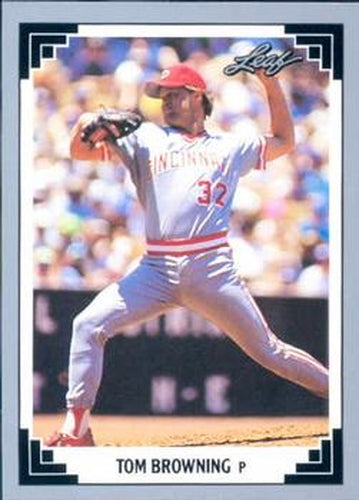 #88 Tom Browning - Cincinnati Reds - 1991 Leaf Baseball