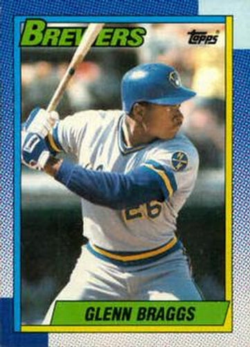 #88 Glenn Braggs - Milwaukee Brewers - 1990 Topps Baseball