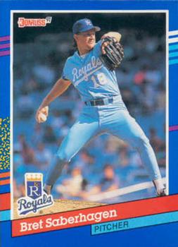 #88 Bret Saberhagen - Kansas City Royals - 1991 Donruss Baseball
