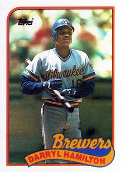 #88 Darryl Hamilton - Milwaukee Brewers - 1989 Topps Baseball