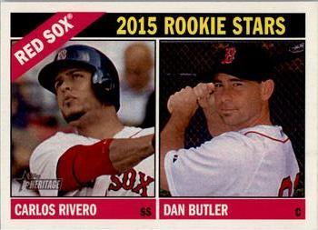 #88 Dan Butler / Carlos Rivero - Boston Red Sox - 2015 Topps Heritage Baseball