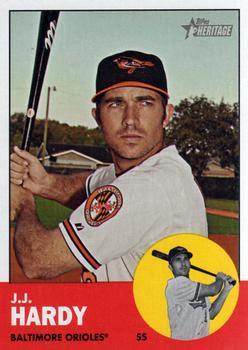 #88 J.J. Hardy - Baltimore Orioles - 2012 Topps Heritage Baseball