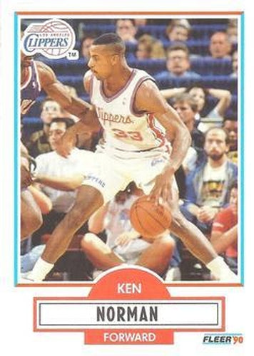 #88 Ken Norman - Los Angeles Clippers - 1990-91 Fleer Basketball