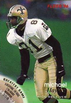 #88 Michael Haynes - New Orleans Saints - 1996 Fleer Football