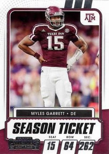 #88 Myles Garrett - Texas A&M Aggies - 2021 Panini Contenders Draft Picks Football