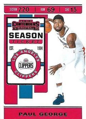 #88 Paul George - Los Angeles Clippers - 2019-20 Panini Contenders Basketball