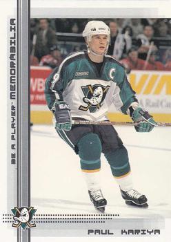 #88 Paul Kariya - Anaheim Mighty Ducks - 2000-01 Be a Player Memorabilia Hockey