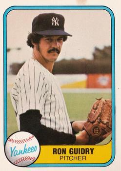 #88 Ron Guidry - New York Yankees - 1981 Fleer Baseball