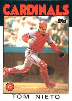 #88 Tom Nieto - St. Louis Cardinals - 1986 Topps Baseball