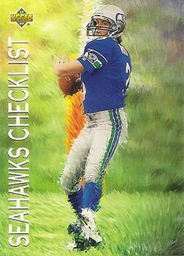 #88 Seahawks Checklist - Seattle Seahawks - 1993 Upper Deck Football