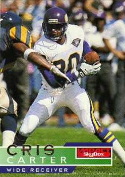 #88 Cris Carter - Minnesota Vikings - 1995 SkyBox Impact Football