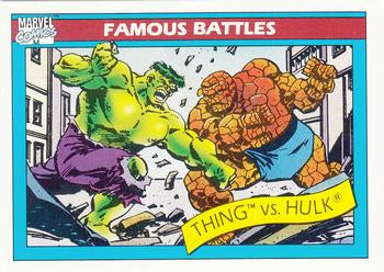 #88 Thing vs. Hulk - 1990 Impel Marvel Universe