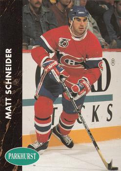 #88 Mathieu Schneider - Montreal Canadiens - 1991-92 Parkhurst Hockey