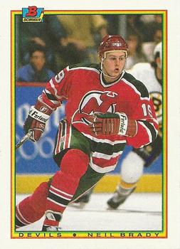 #88 Neil Brady - New Jersey Devils - 1990-91 Bowman Hockey