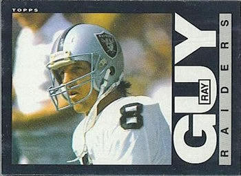 #288 Ray Guy - Los Angeles Raiders - 1985 Topps Football